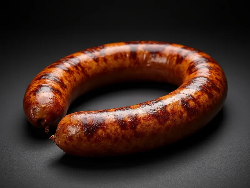 A coil of grilled boerewors sausage